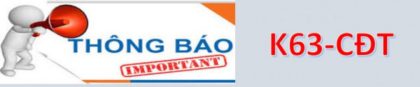 Thông báo đăng ký thực tập xưởng K63-CĐT