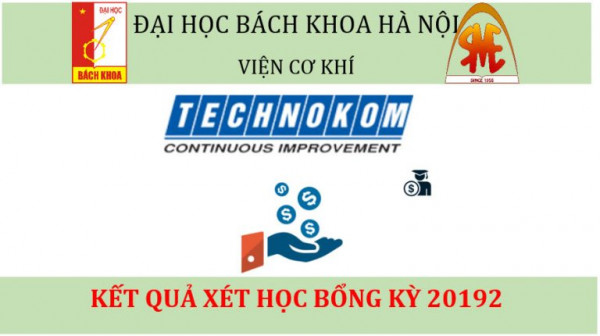 Kết quả xét học bổng Technokom kỳ học 20192