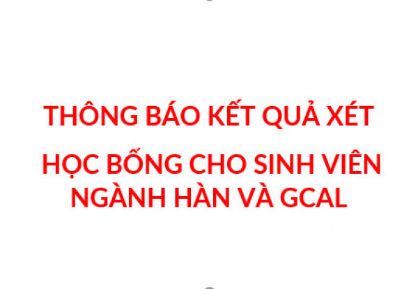 Thông báo kết quả xét học bổng từ doanh nghiệp